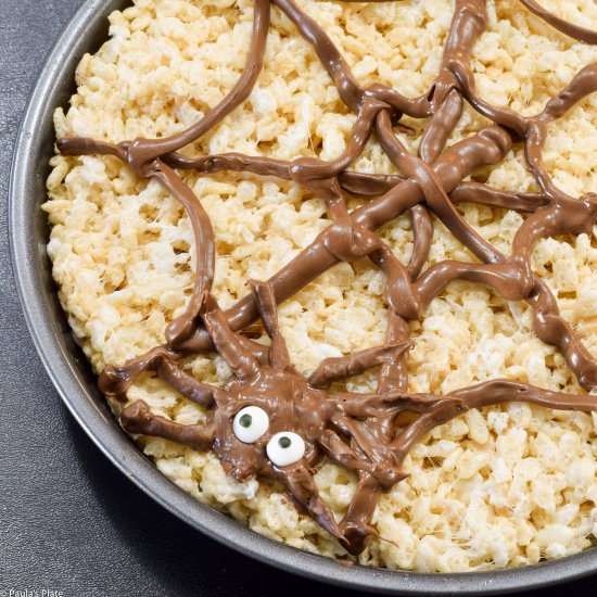 Spiderweb Rice Krispie Treats