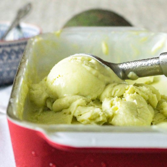 Avocado Almond Ice Cream