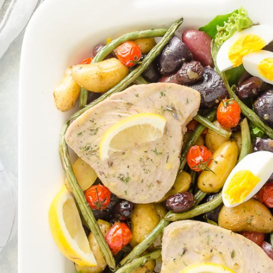 30 Minute Sheet Pan Tuna Nicoise