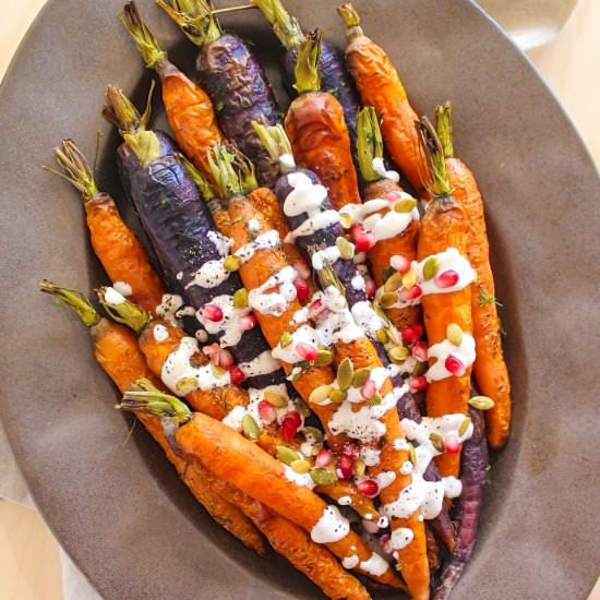 Roasted Carrots with Tahini Sauce