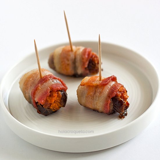 Bacon Wrapped Dates with Chorizo