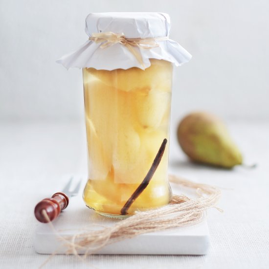 CANNED PEARS IN VANILLA SYRUP