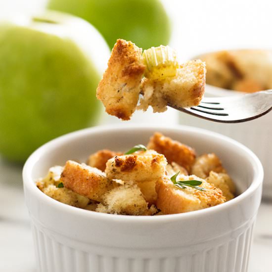 Easy Apple Stuffing for Two