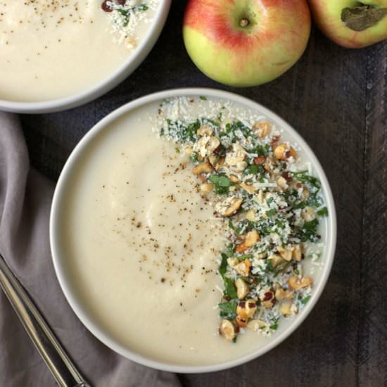 Apple Cider Cauliflower Soup