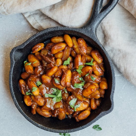 Quick & easy maple baked beans