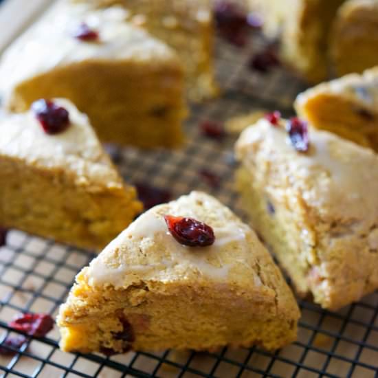 Pumpkin Cranberry Scones