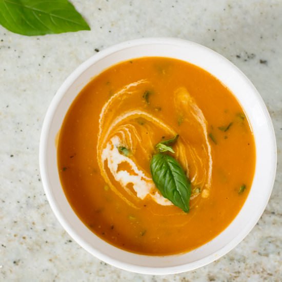 Creamy Tomato Soup with Parmesan