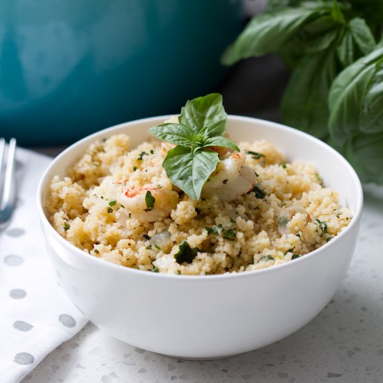 Herbed Couscous with Shrimp