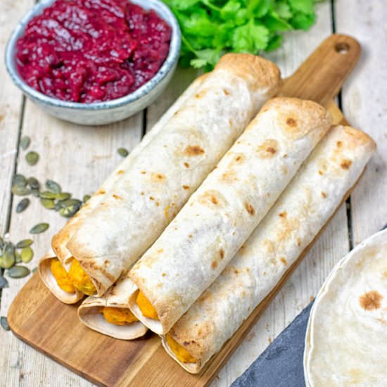 Pumpkin Vegan Cream Cheese Taquitos