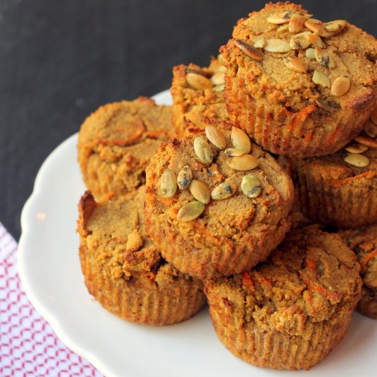 Spiced Pumpkin & Carrot Muffins