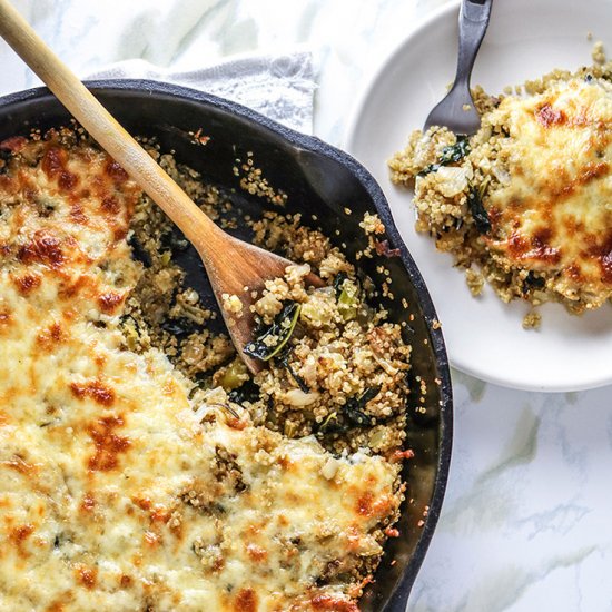 Kale and Leek Quinoa Stuffing