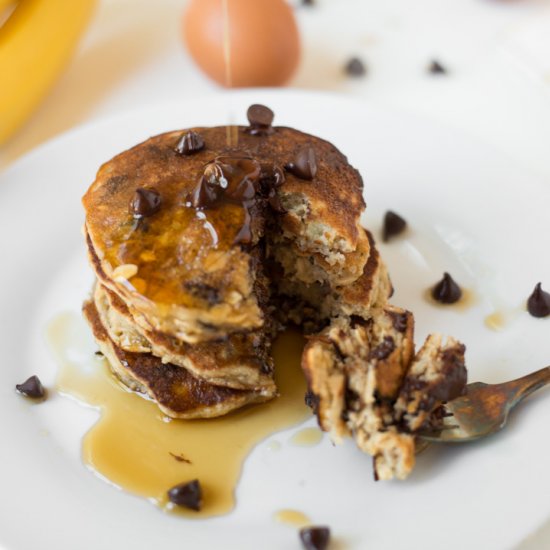 Chocolate Chip Banana Pancakes