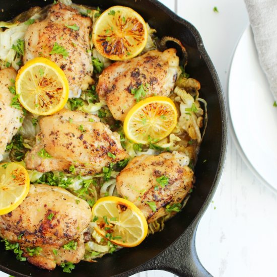 Skillet Roasted Lemon Chicken