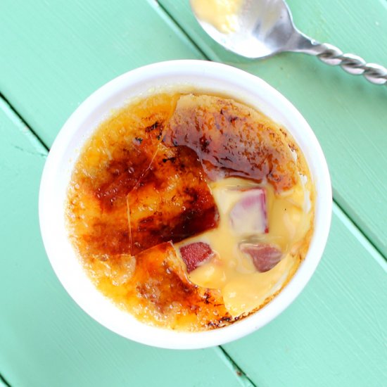 Rhubarb Creme Brulee