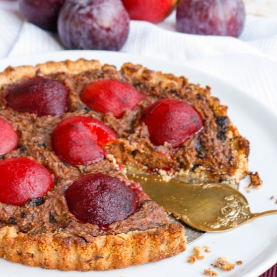 Sugar free apple and plum pie