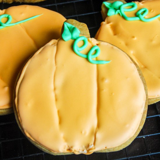 Pumpkin Cut-Out Sugar Cookies