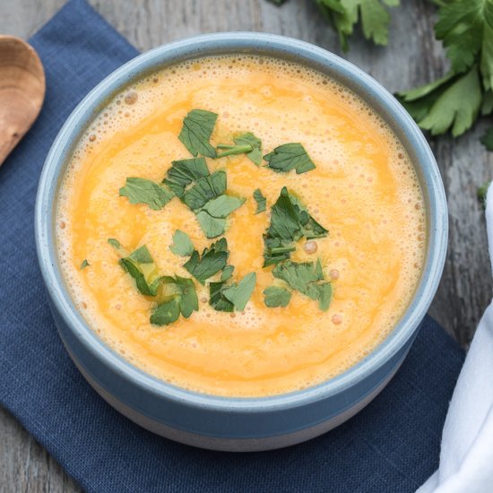 Curried Red Lentil and Pumpkin Soup