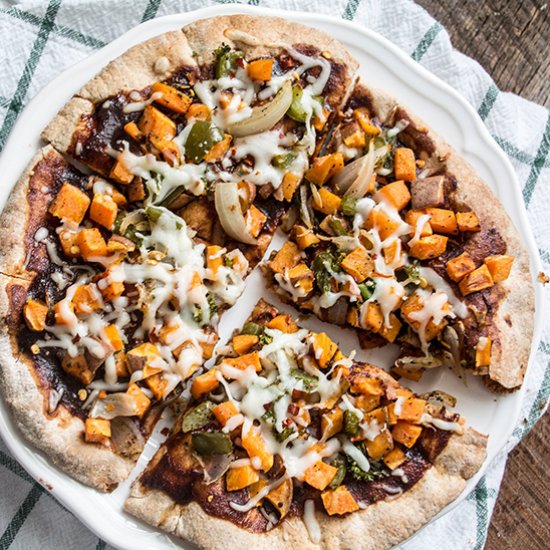 BBQ Sweet Potato Pizza