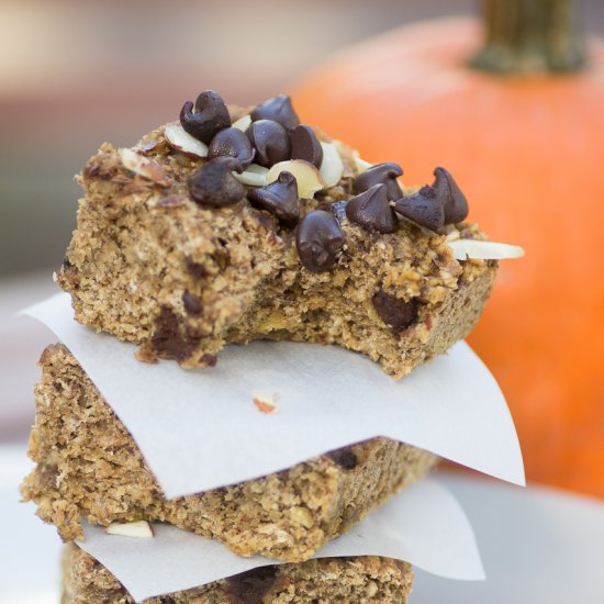 Pumpkin Chocolate Oat Bars