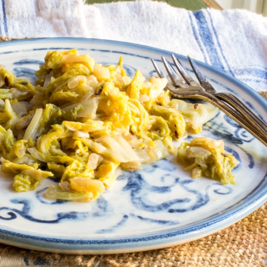 Decadent Braised Napa Cabbage