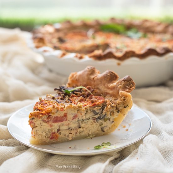 Tomato Basil Vegan Quiche