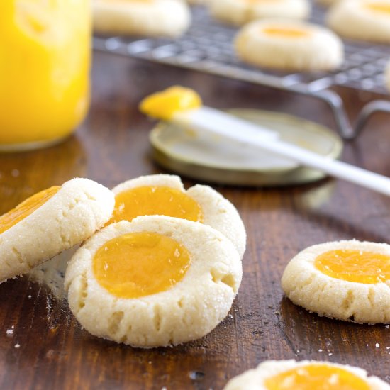 Lemon Curd Thumbprint Cookies