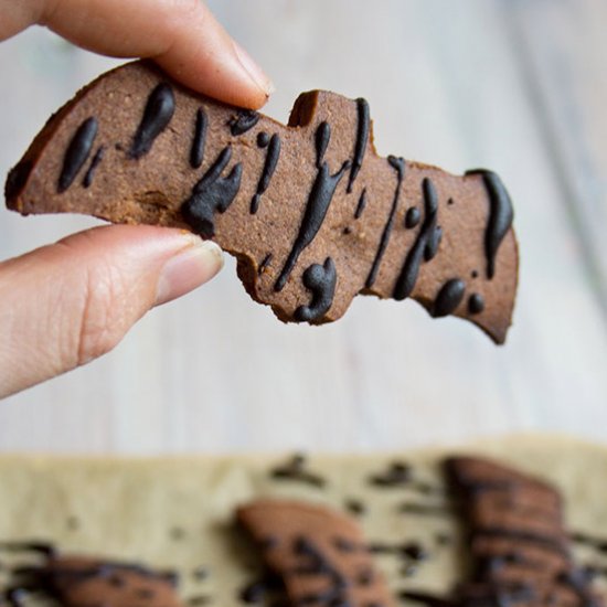 Halloween Bat Cookies (sugar free)