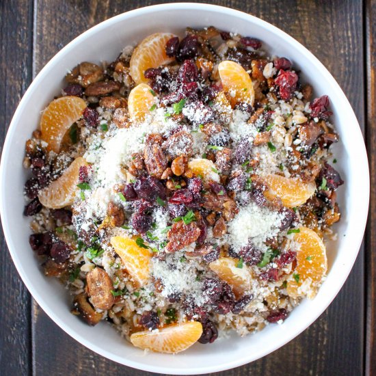 Roasted Fruit Farro Grain Bowls