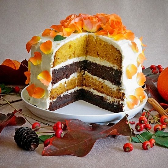 Pumpkin Layer Cake with Mascarpone