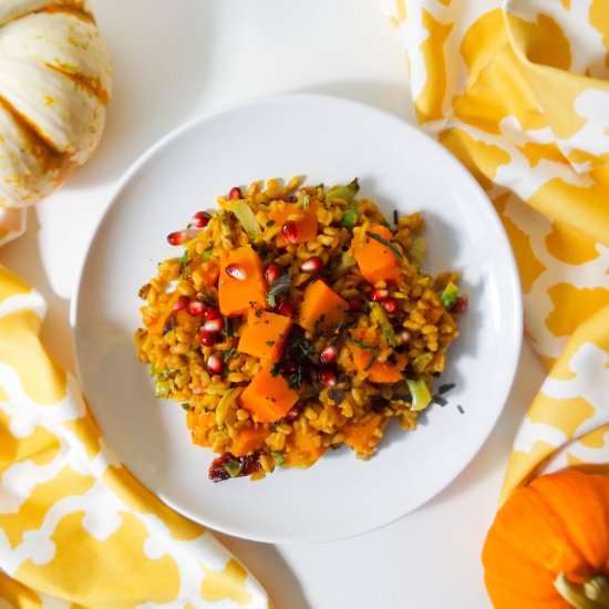 Pumpkin Pomegranate Brussels Farro