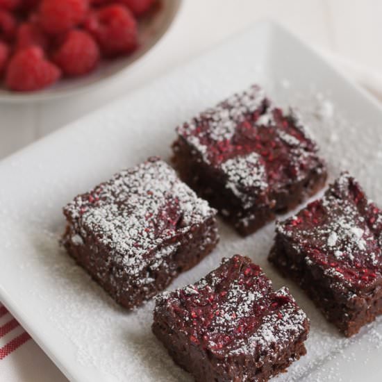 Raspberry Swirl Chocolate Brownies