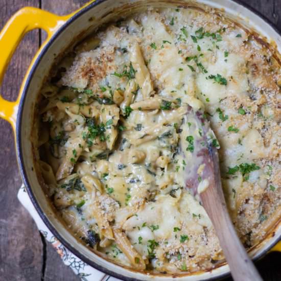 Parmesan Garlic Chicken Pasta Bake