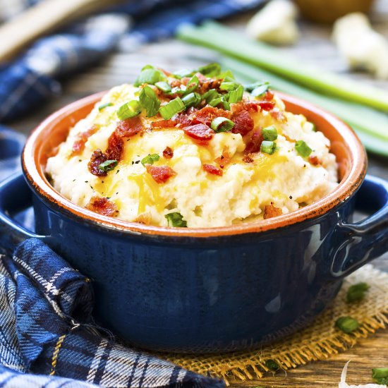 Loaded Cauliflower Mashed Potatoes