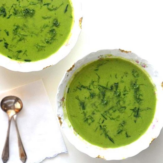 Fifteen Minute French Pea Soup