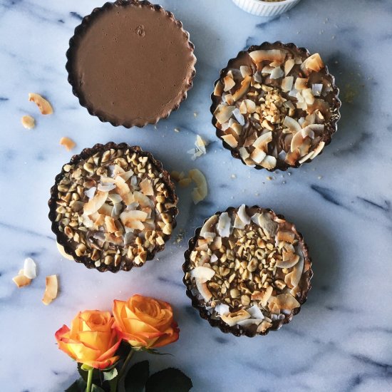 Choco Coco Tart with Hazelnut Crust