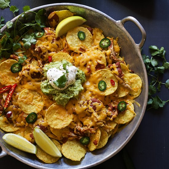 Spicy Pulled Chicken Nachos