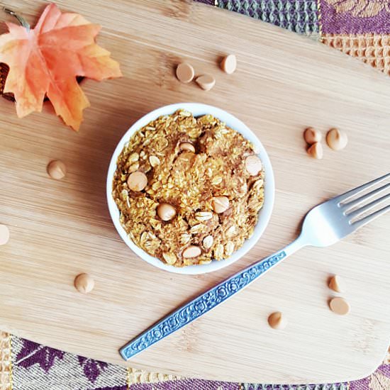 Pumpkin Butterscotch Baked Oatmeal