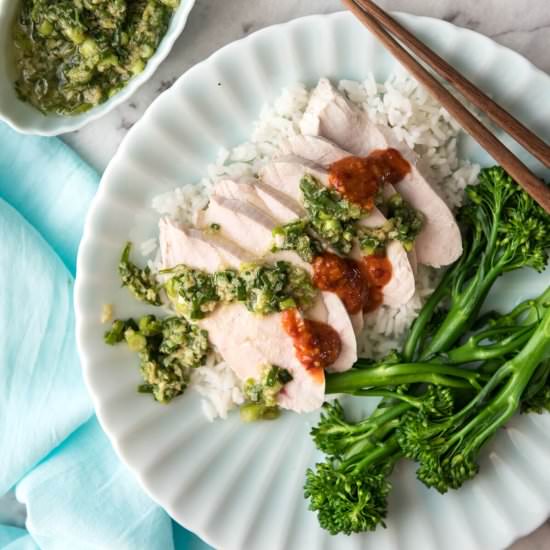 FOOLPROOF POACHED CHICKEN WITH GING