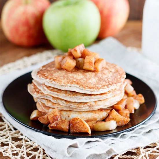 Apple Cinnamon Protein Pancakes