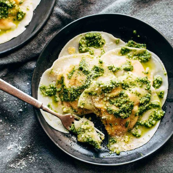 Pesto Butternut Squash Ravioli