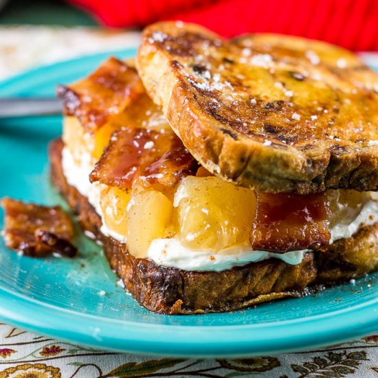 Apple Bacon Stuffed French Toast