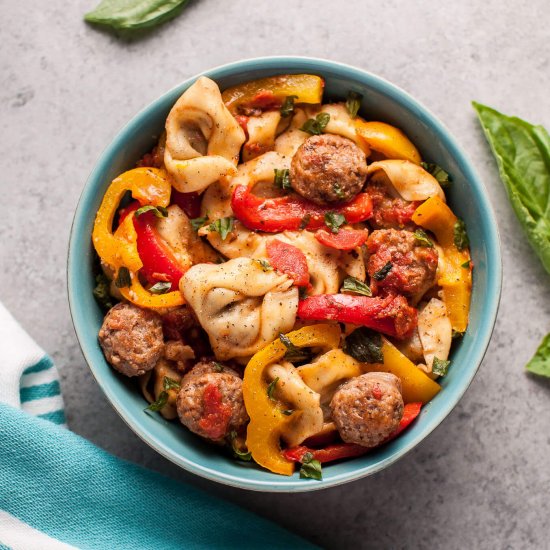 Tortellini with Sausage and Peppers