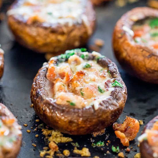 Bacon and Parmesan Stuffed Mushroom