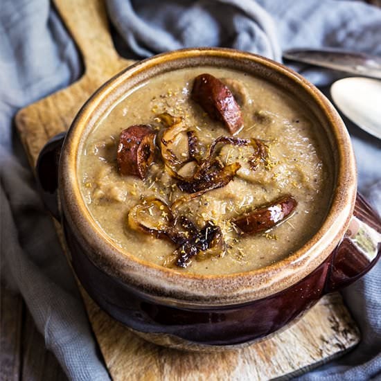 Caramelized Onion and Mushroom Soup