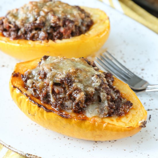 Chorizo Stuffed Spaghetti Squash