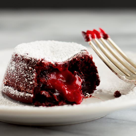 Red Velvet Lava Cakes for Two