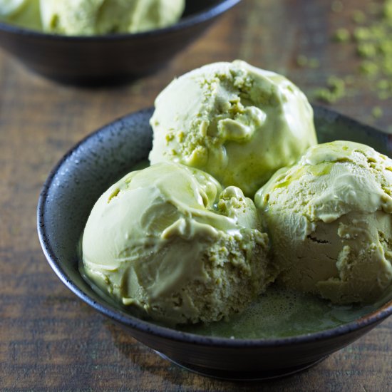 Double Green Tea Ice Cream Affogato