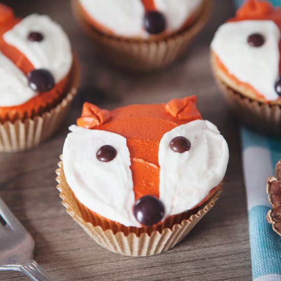 Five Minute Fox Cupcakes