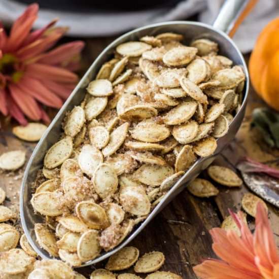 Pumpkin Spice Pumpkin Seeds