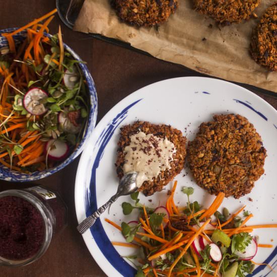 Sprouted Falafel Burgers